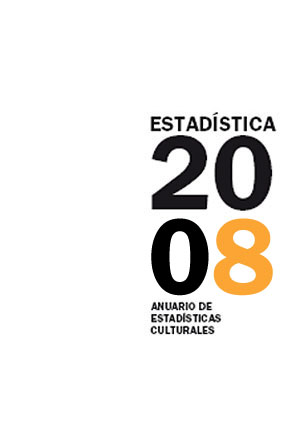 Portada de l'Anuario de Estadísticas Culturales 2008 [Anuari d'Estadístiques Culturals 2008]