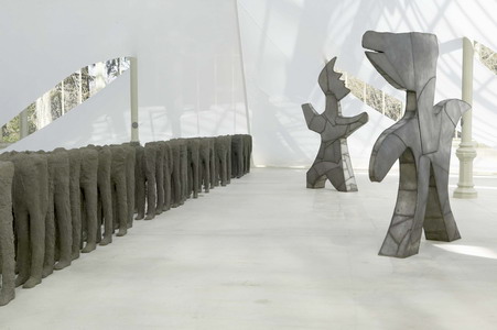 Vista del montaje de la exposicin en el Palacio de Cristal, 2008