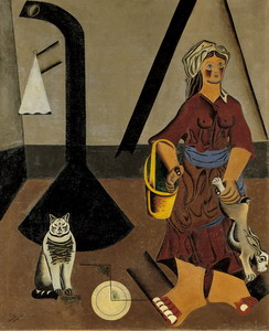 Joan Mir. La masovera, 1922 - 1923. (La fermiere). leo sobre lienzo. 81 x 65,5 cm. Centre Pompidou, Pars.