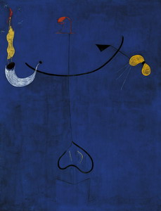 Joan Mir. Campesino cataln con guitarra, 1924. (Paysan catalan  la guitare). leo sobre lienzo, 147 x 114 cm. 