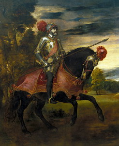 El emperador Carlos V, a caballo, en Mhlberg. Tiziano. leo sobre lienzo, 335 x 283 cm. Madrid, Museo Nacional del Prado