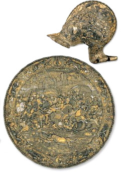 Juego de borgoota y rodela de Felipe II