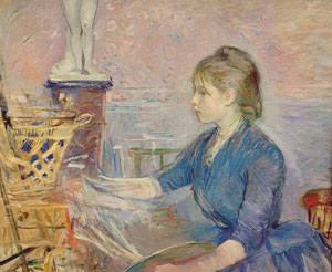 Berthe Morisot
Paule Gobillard pintando, 1887
Paule Gobillard painting
(Paule Gobillard peignant)
Óleo sobre lienzo. 86 x 94 cm
Musée Marmottan Monet, París
