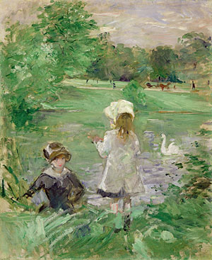 Berthe Morisot
En la orilla del lago, 1883
On the lakeside
(Au bord du lac)
Óleo sobre lienzo. 61 x 50 cm
Musée Marmottan Monet, París