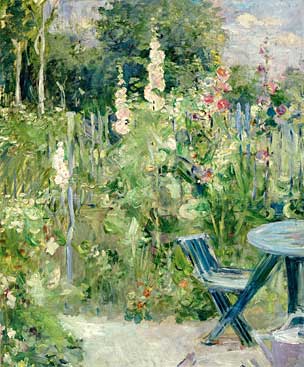 Berthe Morisot
Malvarrosas, 1884
Hollyhocks
(Roses trémières)
Óleo sobre lienzo. 65 x 54 cm
Musée Marmottan Monet, París