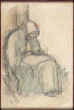 Vieja sentada de Isidro Nonell