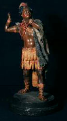 Escultura en cera de un indio